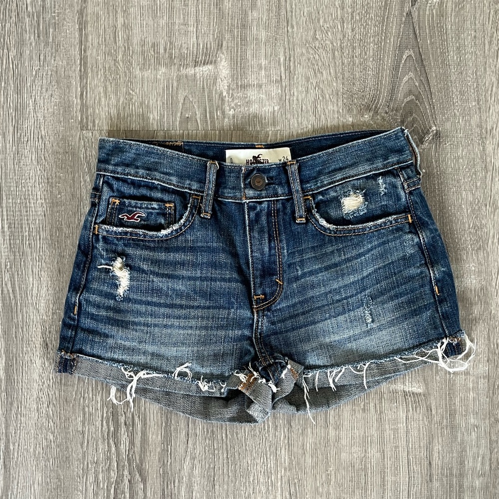 Hollister Ripped Jean Shorts